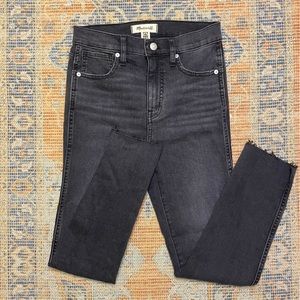 Madewell 10in High Rise Skinny Jean Crop Washed Black 25/26